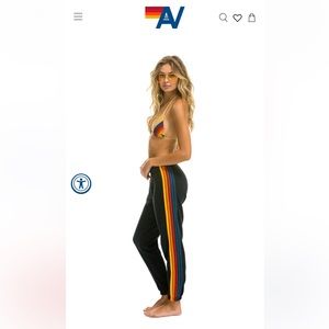 Aviator Nation 5 stripe sweatpants
